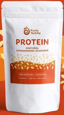 Протеин растительный Подсолнечно-льняной, 250 г Fruity Yummy фото