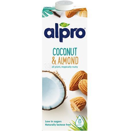 Напій кокосово-мигдалевий, без лактози, без глютену, 1л, Alpro фото