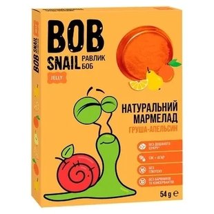 Натуральный мармелад Груша-апельсин без сахара, 54 г, BOB SNAIL фото