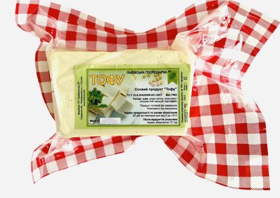 Сир тофу класичний без лактози, без добавок, 0,415 (-+5) г, ТМ Львівська господарка фото